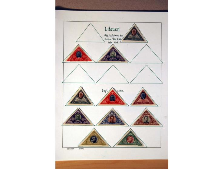 1865/1977, umfangreiche vorwiegend ungebrauchte und gestempelte Sammlung Estland, Lettland und Litauen, Tschechoslowakei, Rum