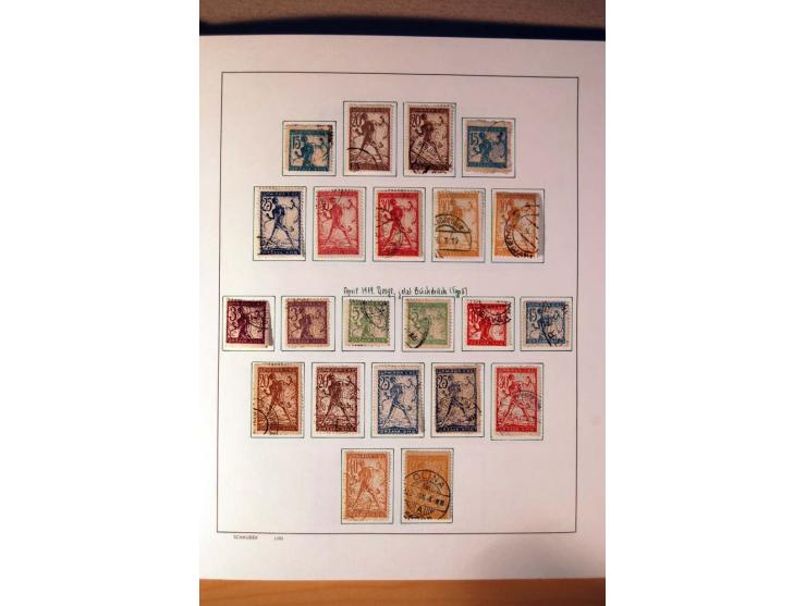 1865/1977, umfangreiche vorwiegend ungebrauchte und gestempelte Sammlung Estland, Lettland und Litauen, Tschechoslowakei, Rum