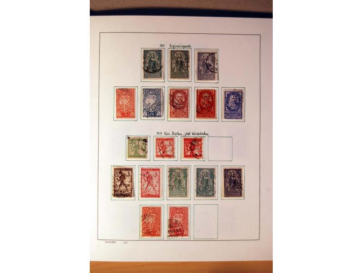 1865/1977, umfangreiche vorwiegend ungebrauchte und gestempelte Sammlung Estland, Lettland und Litauen, Tschechoslowakei, Rum