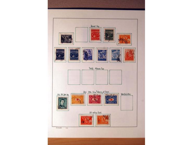 1865/1977, umfangreiche vorwiegend ungebrauchte und gestempelte Sammlung Estland, Lettland und Litauen, Tschechoslowakei, Rum