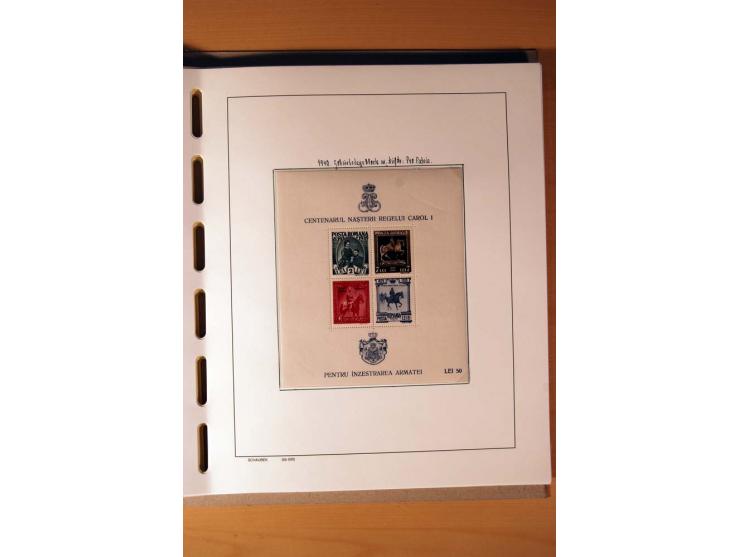 1865/1977, umfangreiche vorwiegend ungebrauchte und gestempelte Sammlung Estland, Lettland und Litauen, Tschechoslowakei, Rum
