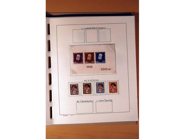 1865/1977, umfangreiche vorwiegend ungebrauchte und gestempelte Sammlung Estland, Lettland und Litauen, Tschechoslowakei, Rum