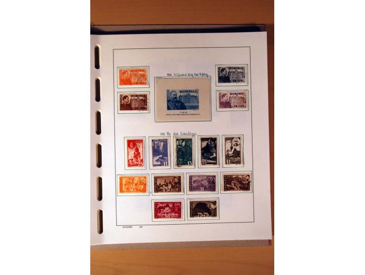 1865/1977, umfangreiche vorwiegend ungebrauchte und gestempelte Sammlung Estland, Lettland und Litauen, Tschechoslowakei, Rum