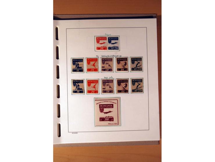 1865/1977, umfangreiche vorwiegend ungebrauchte und gestempelte Sammlung Estland, Lettland und Litauen, Tschechoslowakei, Rum