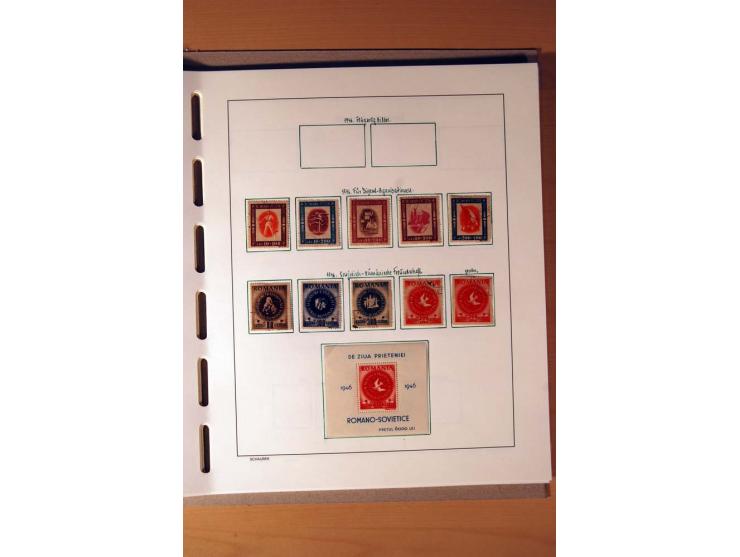1865/1977, umfangreiche vorwiegend ungebrauchte und gestempelte Sammlung Estland, Lettland und Litauen, Tschechoslowakei, Rum