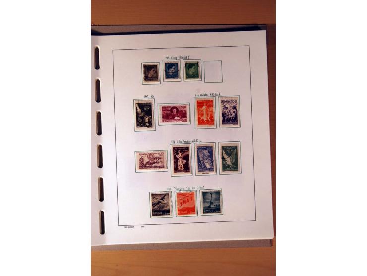 1865/1977, umfangreiche vorwiegend ungebrauchte und gestempelte Sammlung Estland, Lettland und Litauen, Tschechoslowakei, Rum