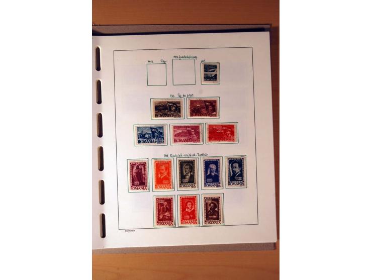 1865/1977, umfangreiche vorwiegend ungebrauchte und gestempelte Sammlung Estland, Lettland und Litauen, Tschechoslowakei, Rum