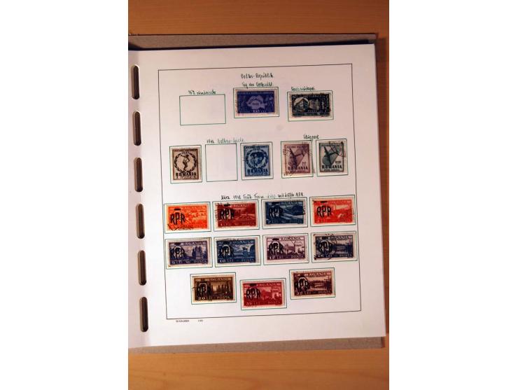 1865/1977, umfangreiche vorwiegend ungebrauchte und gestempelte Sammlung Estland, Lettland und Litauen, Tschechoslowakei, Rum