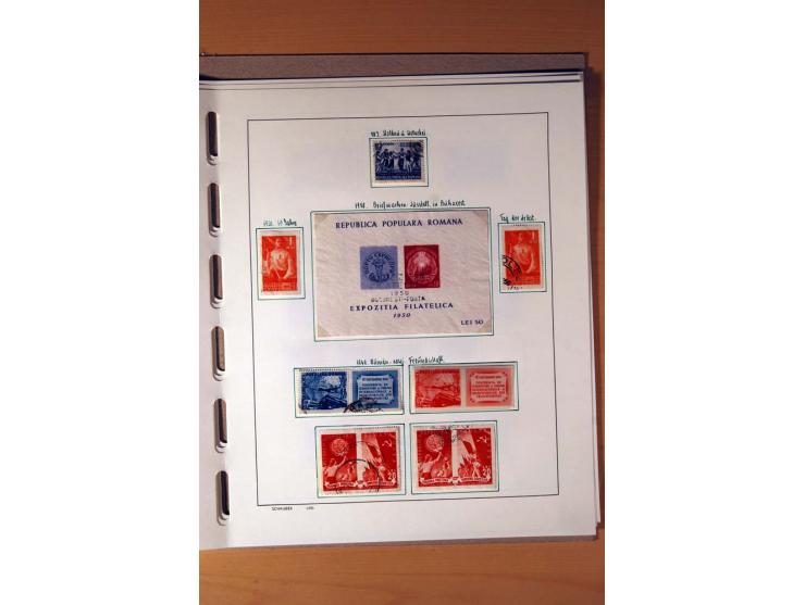 1865/1977, umfangreiche vorwiegend ungebrauchte und gestempelte Sammlung Estland, Lettland und Litauen, Tschechoslowakei, Rum