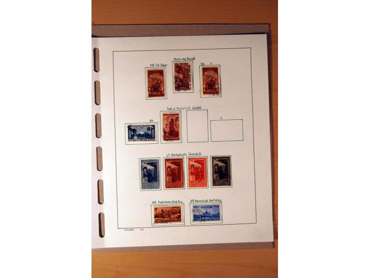 1865/1977, umfangreiche vorwiegend ungebrauchte und gestempelte Sammlung Estland, Lettland und Litauen, Tschechoslowakei, Rum