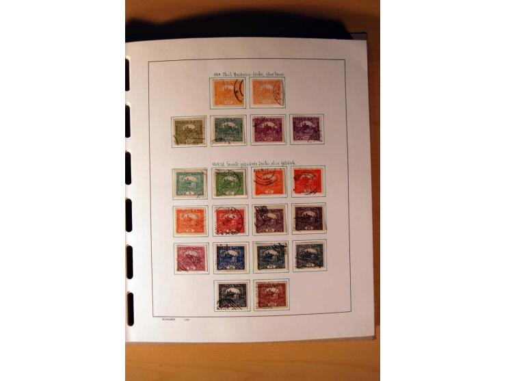 1865/1977, umfangreiche vorwiegend ungebrauchte und gestempelte Sammlung Estland, Lettland und Litauen, Tschechoslowakei, Rum