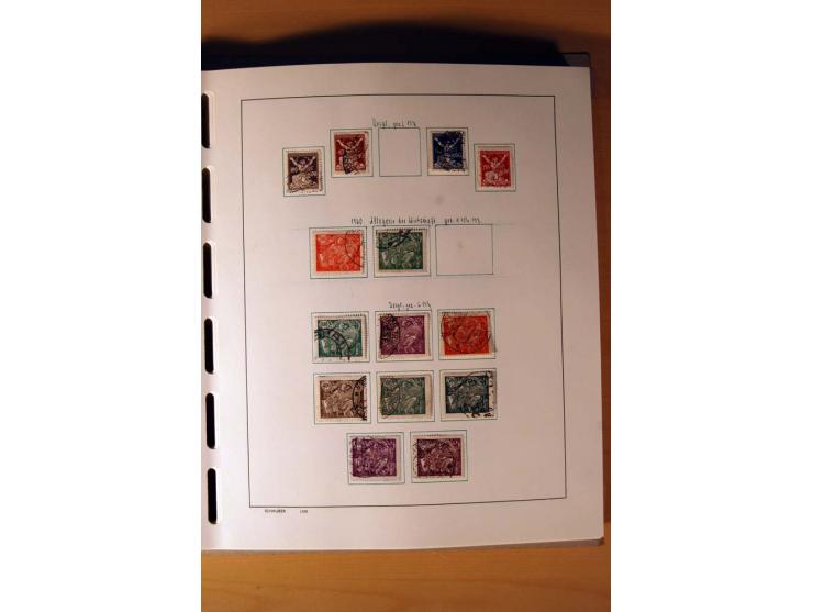 1865/1977, umfangreiche vorwiegend ungebrauchte und gestempelte Sammlung Estland, Lettland und Litauen, Tschechoslowakei, Rum