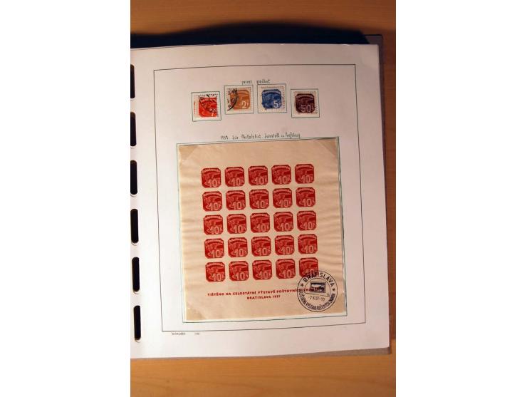 1865/1977, umfangreiche vorwiegend ungebrauchte und gestempelte Sammlung Estland, Lettland und Litauen, Tschechoslowakei, Rum