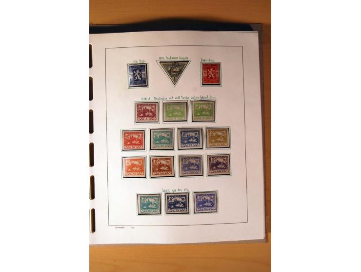 1865/1977, umfangreiche vorwiegend ungebrauchte und gestempelte Sammlung Estland, Lettland und Litauen, Tschechoslowakei, Rum