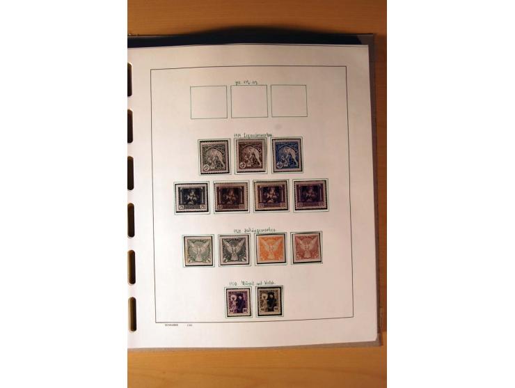 1865/1977, umfangreiche vorwiegend ungebrauchte und gestempelte Sammlung Estland, Lettland und Litauen, Tschechoslowakei, Rum