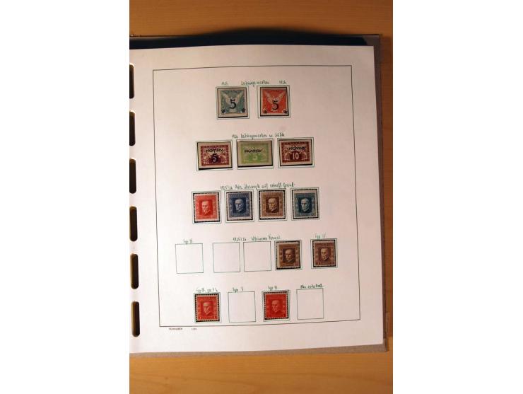 1865/1977, umfangreiche vorwiegend ungebrauchte und gestempelte Sammlung Estland, Lettland und Litauen, Tschechoslowakei, Rum