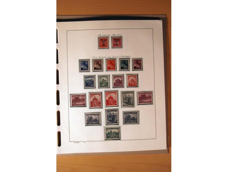 1865/1977, umfangreiche vorwiegend ungebrauchte und gestempelte Sammlung Estland, Lettland und Litauen, Tschechoslowakei, Rum