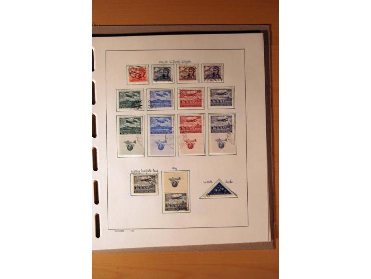 1865/1977, umfangreiche vorwiegend ungebrauchte und gestempelte Sammlung Estland, Lettland und Litauen, Tschechoslowakei, Rum