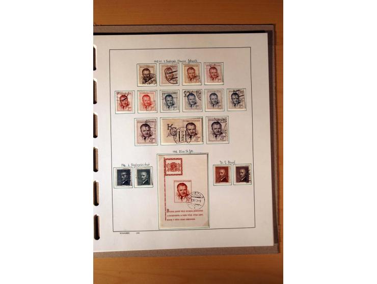 1865/1977, umfangreiche vorwiegend ungebrauchte und gestempelte Sammlung Estland, Lettland und Litauen, Tschechoslowakei, Rum