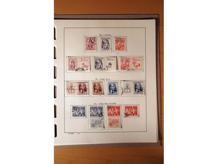 1865/1977, umfangreiche vorwiegend ungebrauchte und gestempelte Sammlung Estland, Lettland und Litauen, Tschechoslowakei, Rum