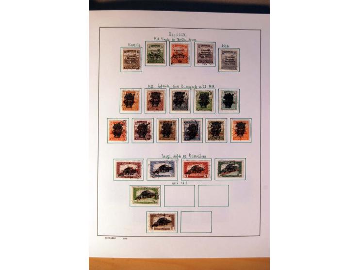1865/1977, umfangreiche vorwiegend ungebrauchte und gestempelte Sammlung Estland, Lettland und Litauen, Tschechoslowakei, Rum