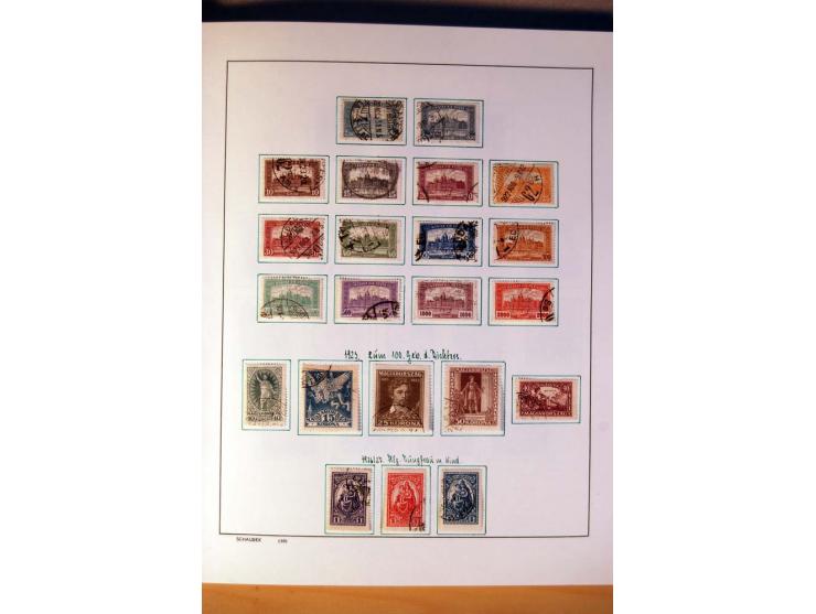 1865/1977, umfangreiche vorwiegend ungebrauchte und gestempelte Sammlung Estland, Lettland und Litauen, Tschechoslowakei, Rum