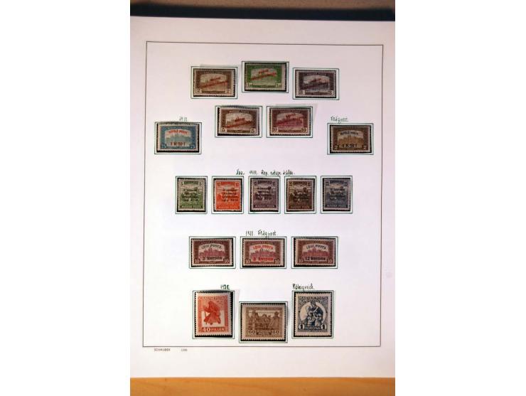 1865/1977, umfangreiche vorwiegend ungebrauchte und gestempelte Sammlung Estland, Lettland und Litauen, Tschechoslowakei, Rum