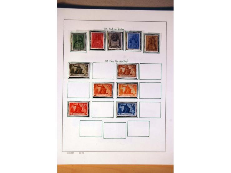 1865/1977, umfangreiche vorwiegend ungebrauchte und gestempelte Sammlung Estland, Lettland und Litauen, Tschechoslowakei, Rum