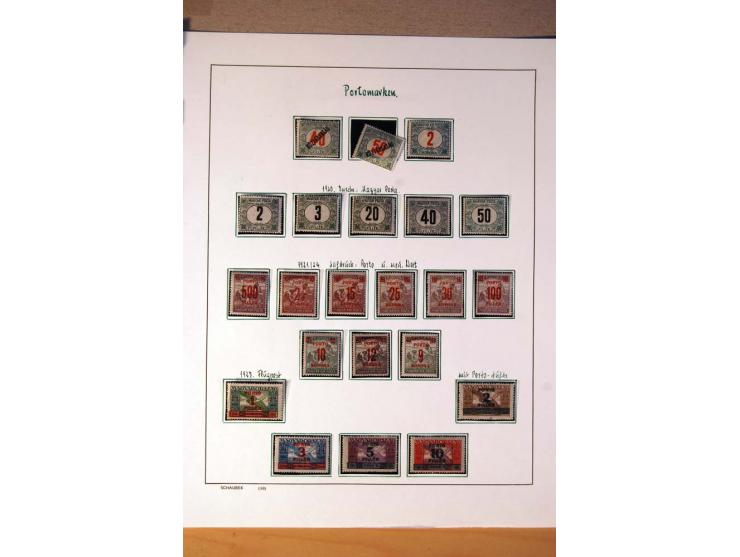 1865/1977, umfangreiche vorwiegend ungebrauchte und gestempelte Sammlung Estland, Lettland und Litauen, Tschechoslowakei, Rum
