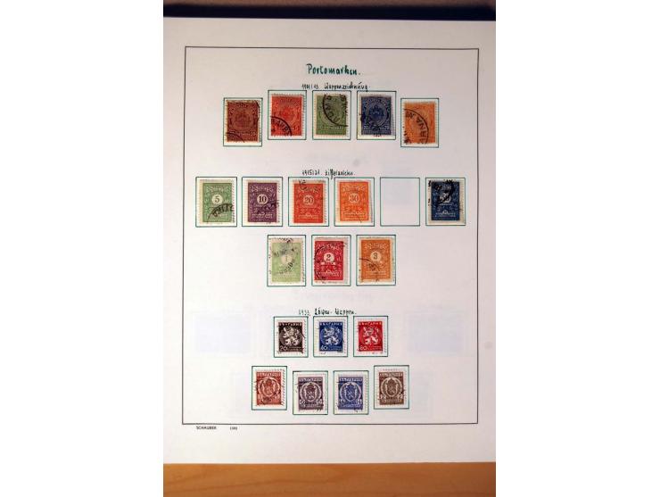 1865/1977, umfangreiche vorwiegend ungebrauchte und gestempelte Sammlung Estland, Lettland und Litauen, Tschechoslowakei, Rum