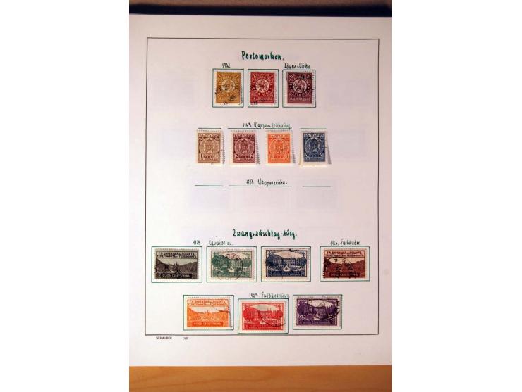 1865/1977, umfangreiche vorwiegend ungebrauchte und gestempelte Sammlung Estland, Lettland und Litauen, Tschechoslowakei, Rum