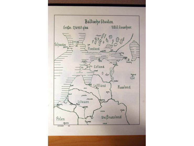 1865/1977, umfangreiche vorwiegend ungebrauchte und gestempelte Sammlung Estland, Lettland und Litauen, Tschechoslowakei, Rum