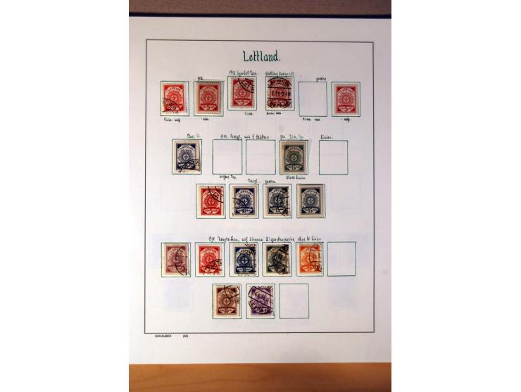 1865/1977, umfangreiche vorwiegend ungebrauchte und gestempelte Sammlung Estland, Lettland und Litauen, Tschechoslowakei, Rum