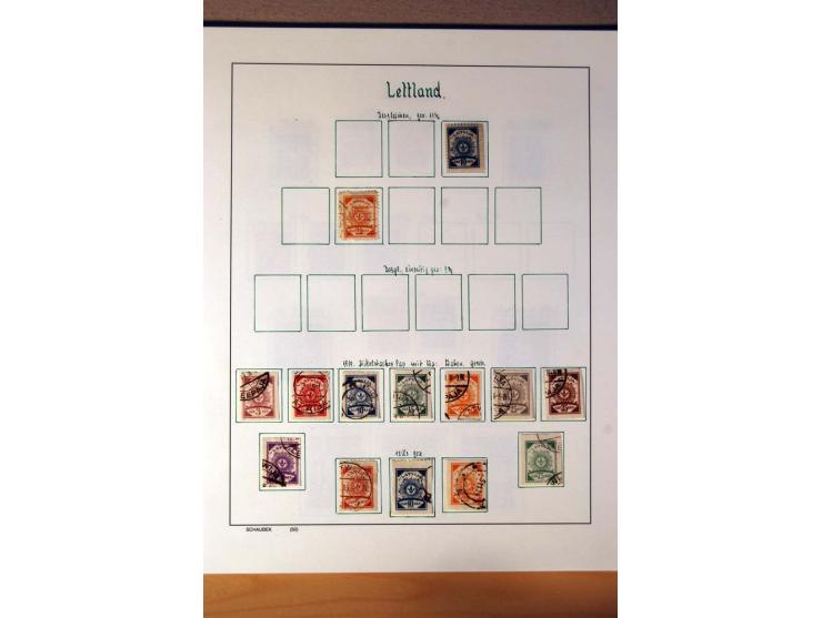 1865/1977, umfangreiche vorwiegend ungebrauchte und gestempelte Sammlung Estland, Lettland und Litauen, Tschechoslowakei, Rum