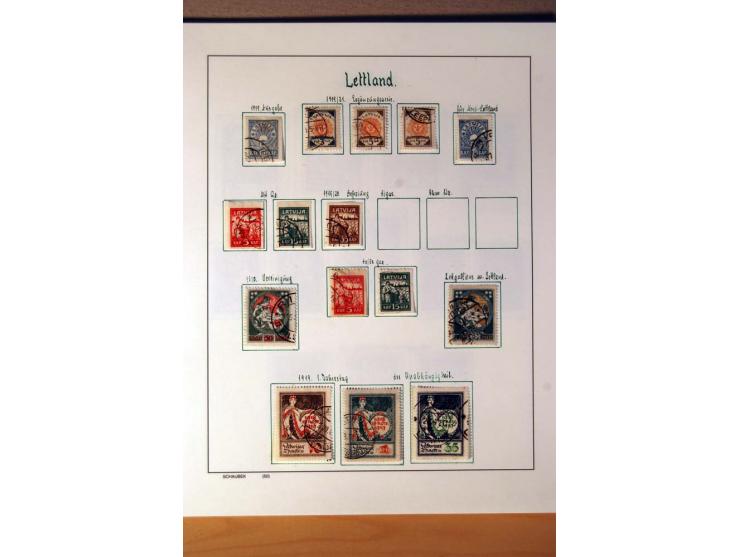 1865/1977, umfangreiche vorwiegend ungebrauchte und gestempelte Sammlung Estland, Lettland und Litauen, Tschechoslowakei, Rum