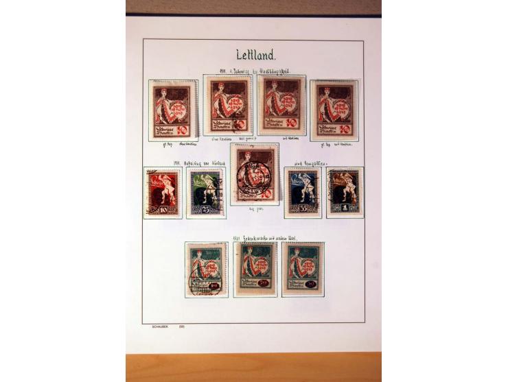 1865/1977, umfangreiche vorwiegend ungebrauchte und gestempelte Sammlung Estland, Lettland und Litauen, Tschechoslowakei, Rum