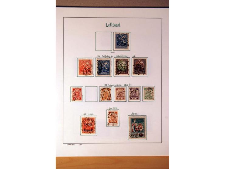 1865/1977, umfangreiche vorwiegend ungebrauchte und gestempelte Sammlung Estland, Lettland und Litauen, Tschechoslowakei, Rum