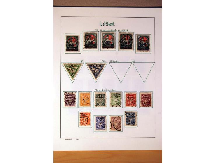 1865/1977, umfangreiche vorwiegend ungebrauchte und gestempelte Sammlung Estland, Lettland und Litauen, Tschechoslowakei, Rum