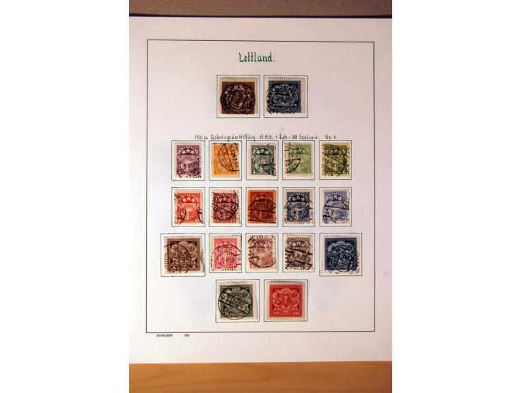 1865/1977, umfangreiche vorwiegend ungebrauchte und gestempelte Sammlung Estland, Lettland und Litauen, Tschechoslowakei, Rum