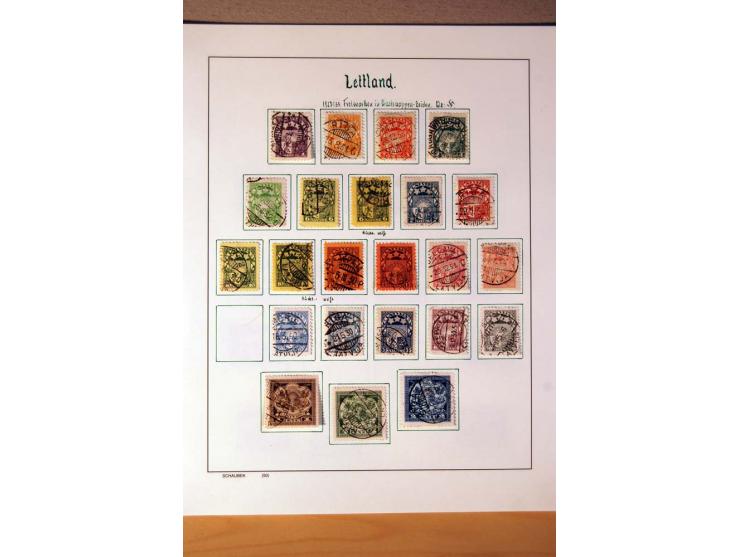 1865/1977, umfangreiche vorwiegend ungebrauchte und gestempelte Sammlung Estland, Lettland und Litauen, Tschechoslowakei, Rum
