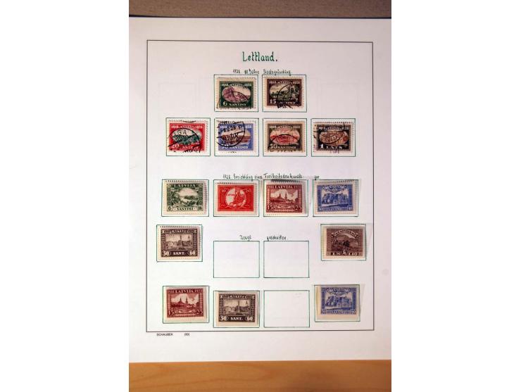 1865/1977, umfangreiche vorwiegend ungebrauchte und gestempelte Sammlung Estland, Lettland und Litauen, Tschechoslowakei, Rum