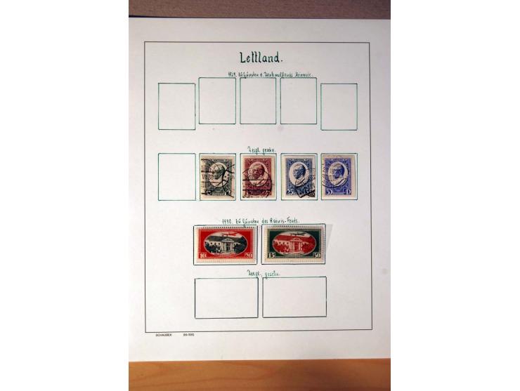 1865/1977, umfangreiche vorwiegend ungebrauchte und gestempelte Sammlung Estland, Lettland und Litauen, Tschechoslowakei, Rum