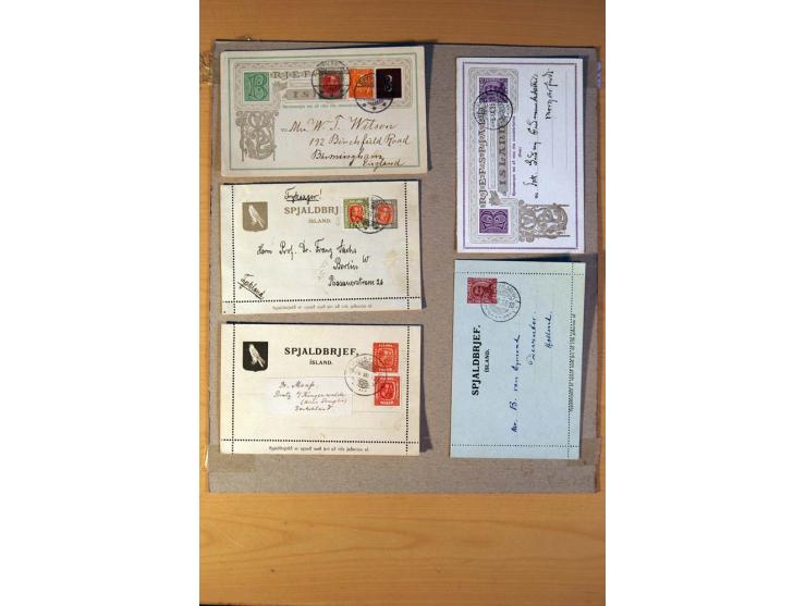 1846/1940 (ca.) rd. 130 Briefe, Karten und Ganzsachen mit etlichen besseren, u.a. Dänemark Mi.-Nr. 13 im 4er-Streifen, 11, 13
