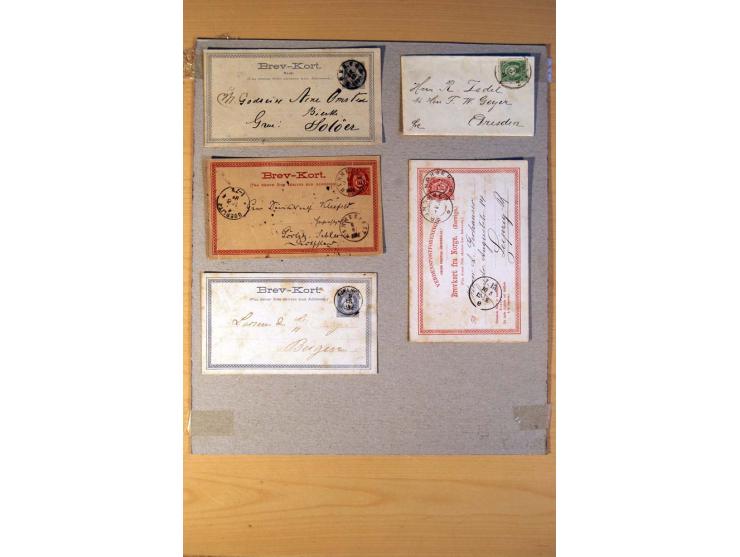 1846/1940 (ca.) rd. 130 Briefe, Karten und Ganzsachen mit etlichen besseren, u.a. Dänemark Mi.-Nr. 13 im 4er-Streifen, 11, 13
