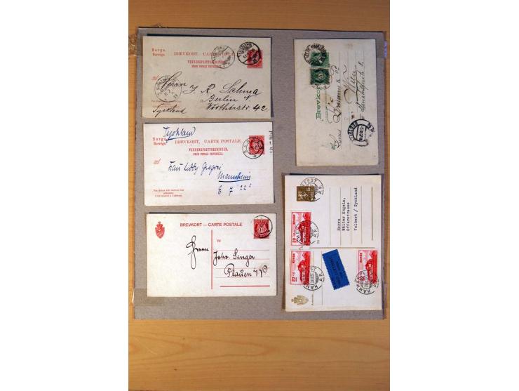 1846/1940 (ca.) rd. 130 Briefe, Karten und Ganzsachen mit etlichen besseren, u.a. Dänemark Mi.-Nr. 13 im 4er-Streifen, 11, 13