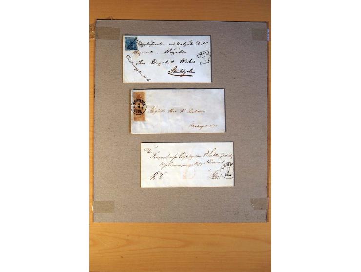 1846/1940 (ca.) rd. 130 Briefe, Karten und Ganzsachen mit etlichen besseren, u.a. Dänemark Mi.-Nr. 13 im 4er-Streifen, 11, 13
