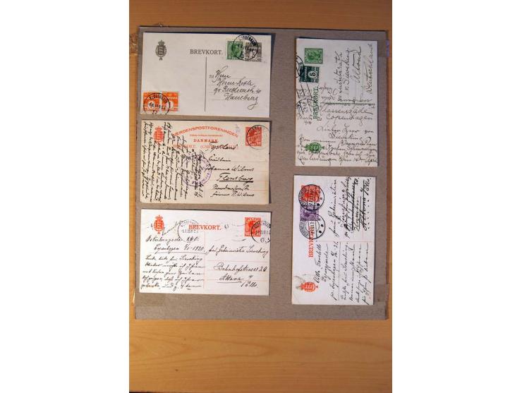 1846/1940 (ca.) rd. 130 Briefe, Karten und Ganzsachen mit etlichen besseren, u.a. Dänemark Mi.-Nr. 13 im 4er-Streifen, 11, 13