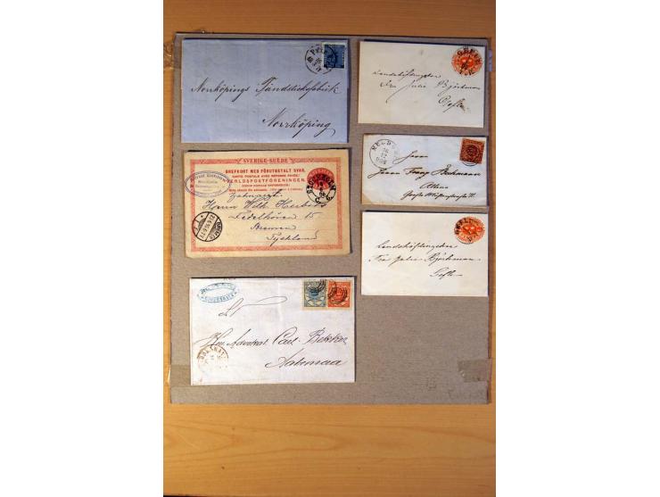 1846/1940 (ca.) rd. 130 Briefe, Karten und Ganzsachen mit etlichen besseren, u.a. Dänemark Mi.-Nr. 13 im 4er-Streifen, 11, 13