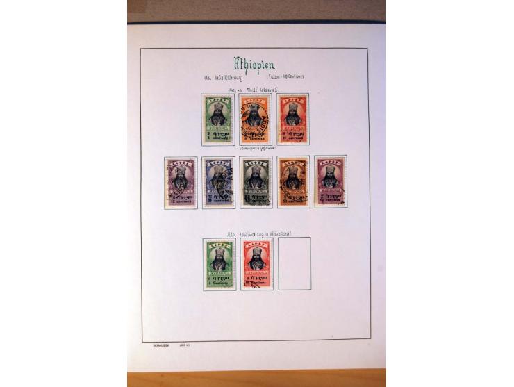 1876/1976 (ca.), ungebrauchte, postfrische und gestempelte Sammlung, teils in beiden Erhaltungen von u.a. Äthiopien, Ghana, M