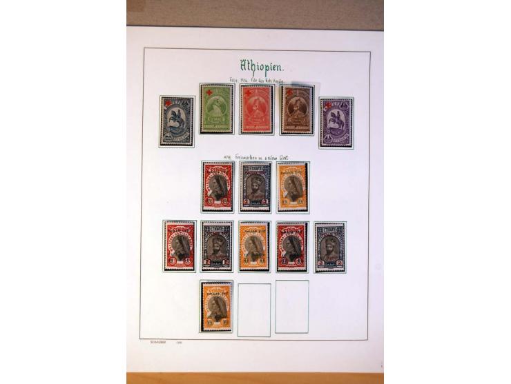 1876/1976 (ca.), ungebrauchte, postfrische und gestempelte Sammlung, teils in beiden Erhaltungen von u.a. Äthiopien, Ghana, M
